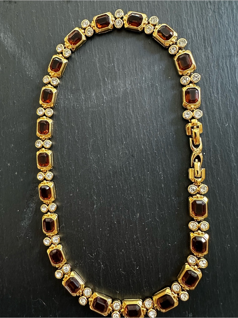 Vintage Nina Ricci Gold-Tone Necklace & Earrings Set